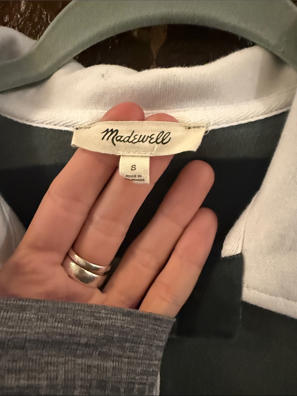 Madewell 100% Cotton Striped Rugby Pullover - Picture 2 of 4